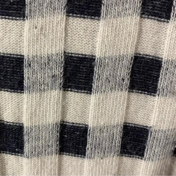 LOFT Plus Wool Blend Navy Gingham Sweater - Picture 3 of 7